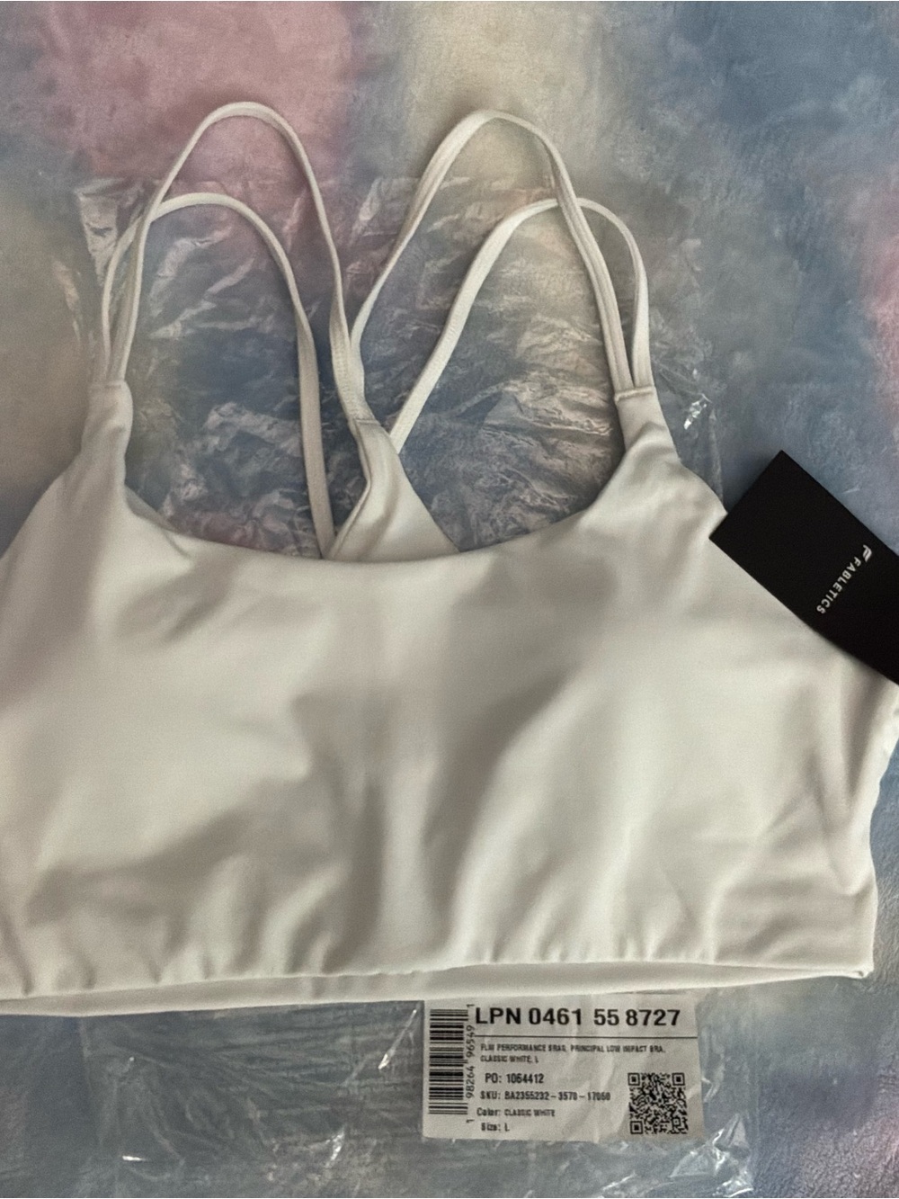 NWT Fabletics Principal Low Impact Bra - White